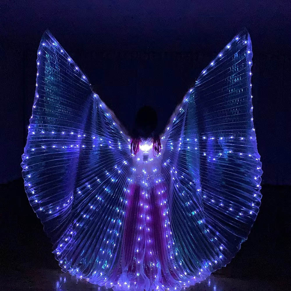 Belly Dance Performance LED Costume Props LED Butterfly Wings With White Lights for Women Adults' Stage Party Wedding Show