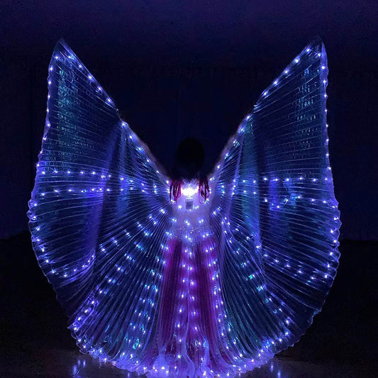 Belly Dance Performance LED Costume Props LED Butterfly Wings With White Lights for Women Adults' Stage Party Wedding Show