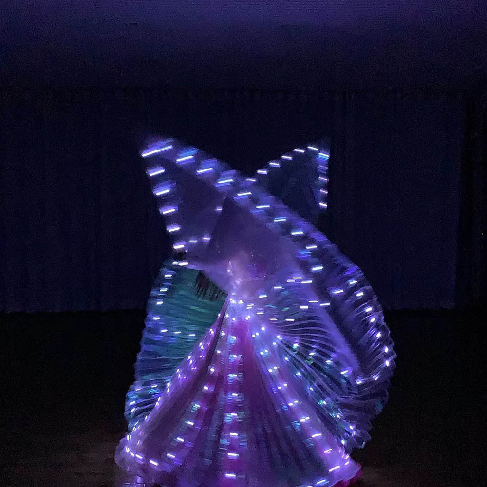 Belly Dance Performance LED Costume Props LED Butterfly Wings With White Lights for Women Adults' Stage Party Wedding Show